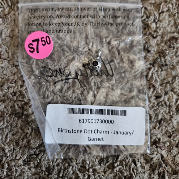 Thirty One Birthstone Dot Charm - January Garnet - Picture 1 of 1